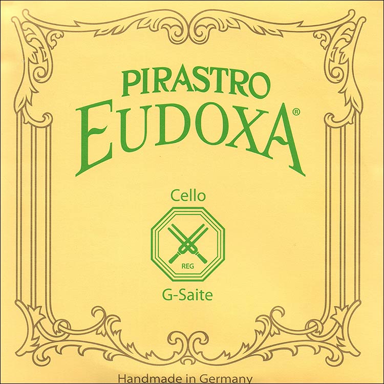 Eudoxa Cello G String - silver/gut, 26: Gut knot