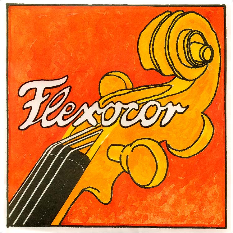 Flexocor Cello D String - titanium/ropecore: Medium