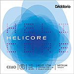 Helicore 1/2 Cello D String - titanium/steel: Medium