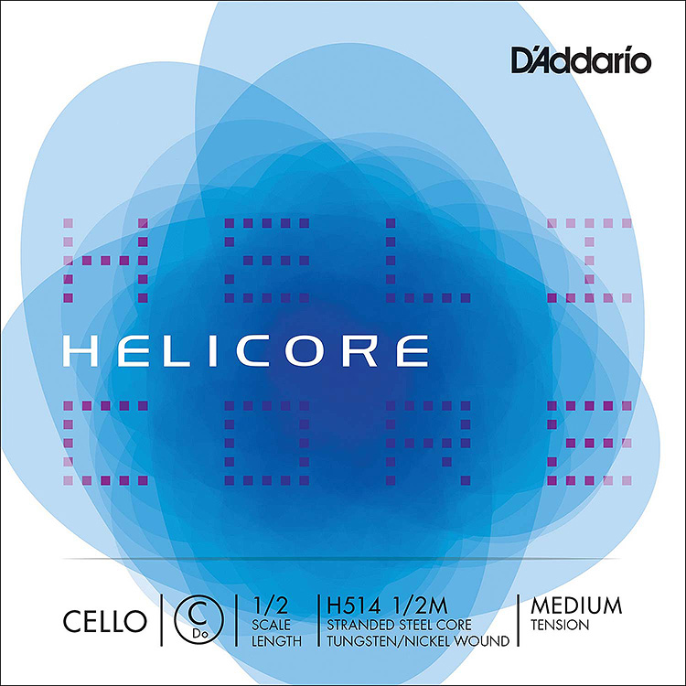 Helicore 1/2 Cello C String - tungsten-silver/steel: Medium