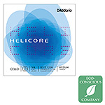 Helicore 1/4 Cello D String - titanium/steel: Medium