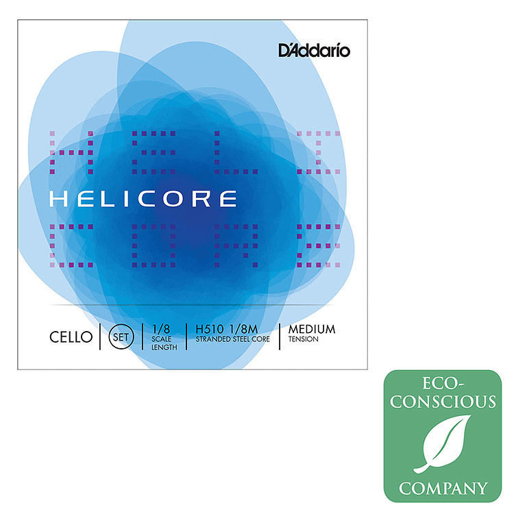 Helicore 1/8 Cello String Set - Medium
