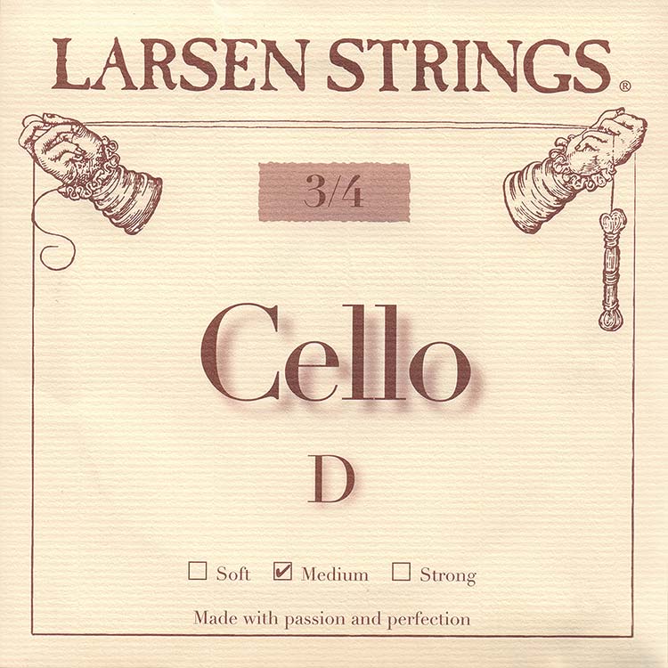 Larsen 3/4 Cello D String - alloy/steel: Medium