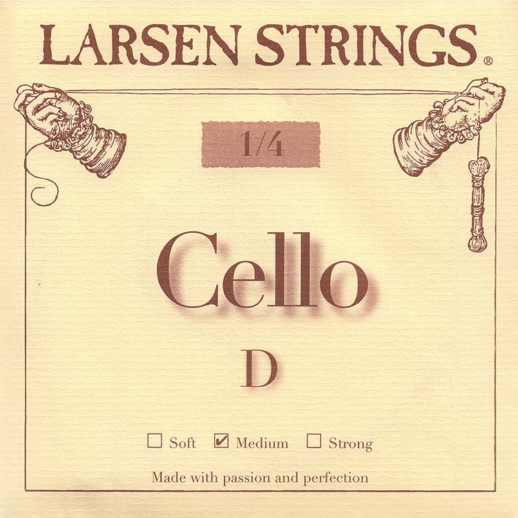 Larsen 1/4 Cello D String - alloy/steel: Medium