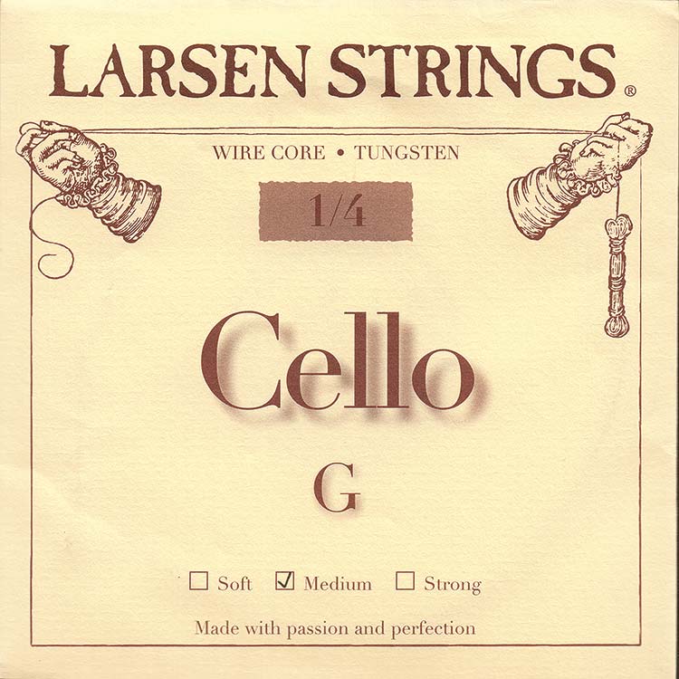 Larsen 1/4 Cello G String - tungsten/steel: Medium
