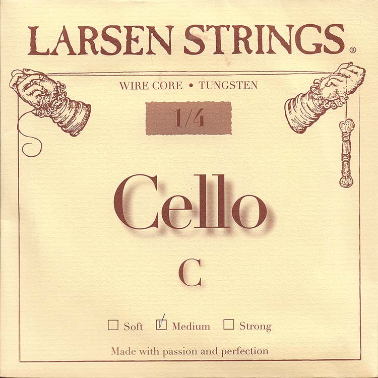 Larsen 1/4 Cello C String - tungsten/steel: Medium