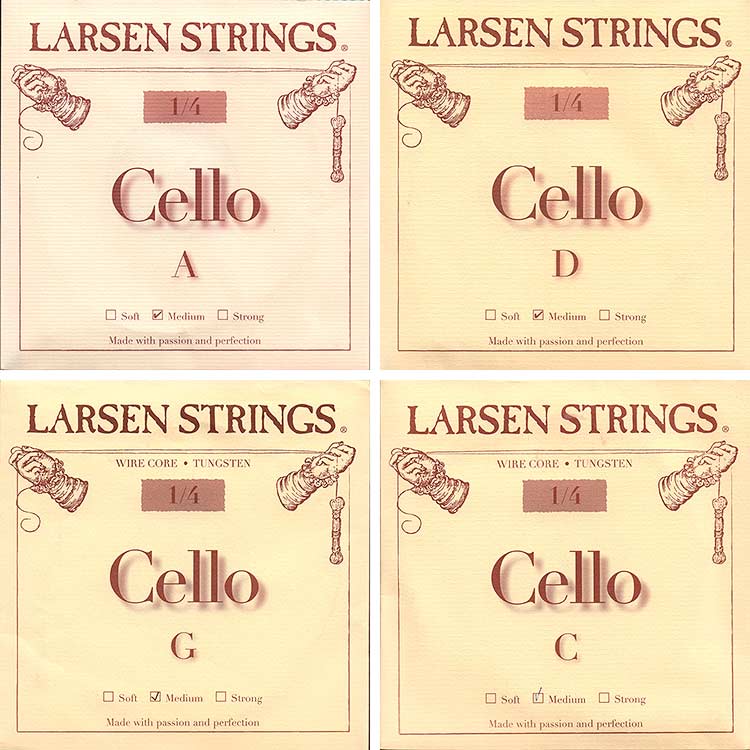 Larsen 1/4 Cello String Set - Medium