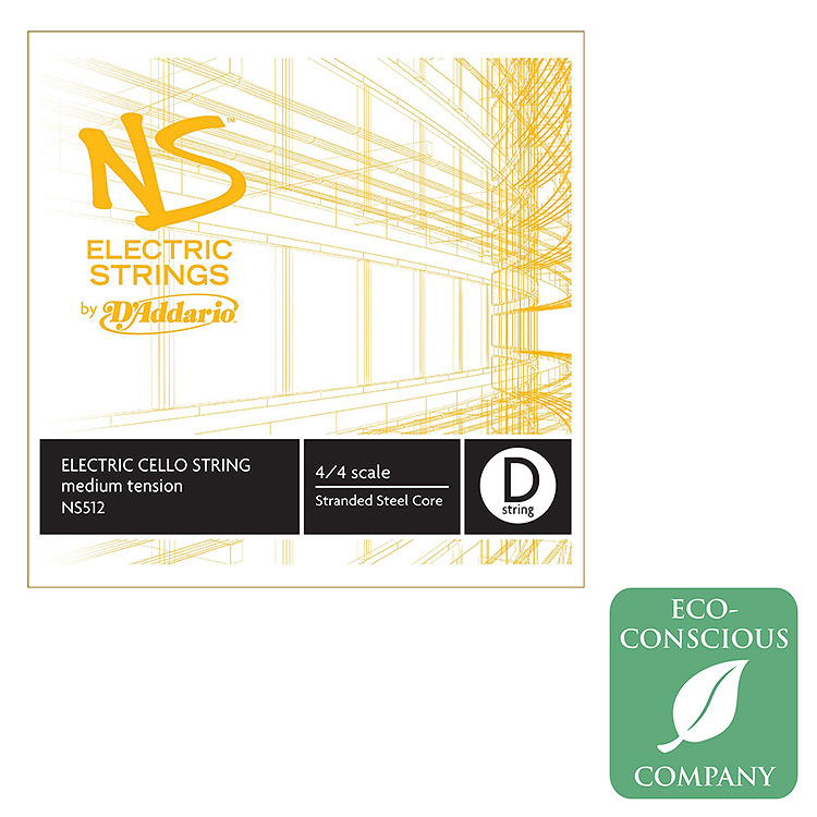 NS Electric Cello D String - stranded steel core: Medium