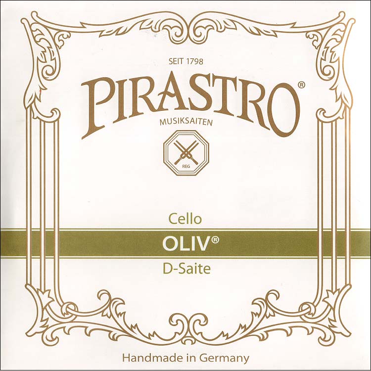 Oliv Cello D String - alum/gut (27 1/2 gauge): gut knot