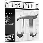 Peter Infeld Cello D String - multialloy/carbon steel, Medium
