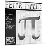 Peter Infeld Cello G String - tungsten-chrome/spiral rope, Medium