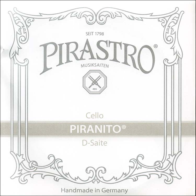 Piranito Cello D String - chromesteel/steel: Medium