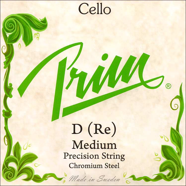 Prim Cello D String - chr/steel: Medium