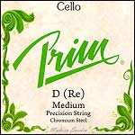 Prim Cello D String - chr/steel: Medium