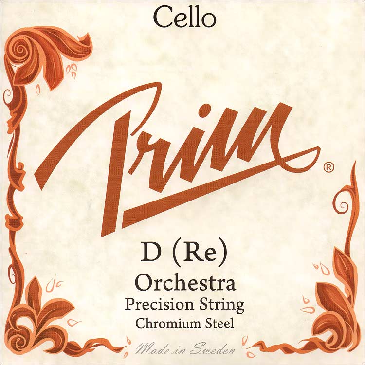 Prim Cello D String - chr/steel: Thick/orchestra