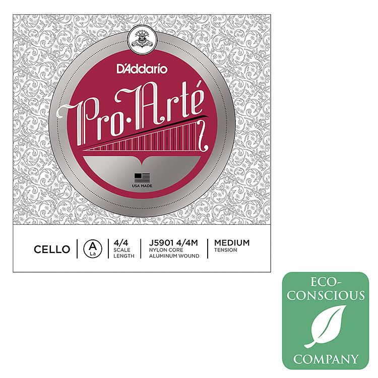 Pro-Arte 4/4 Cello A String - Aluminum/nylon: Medium