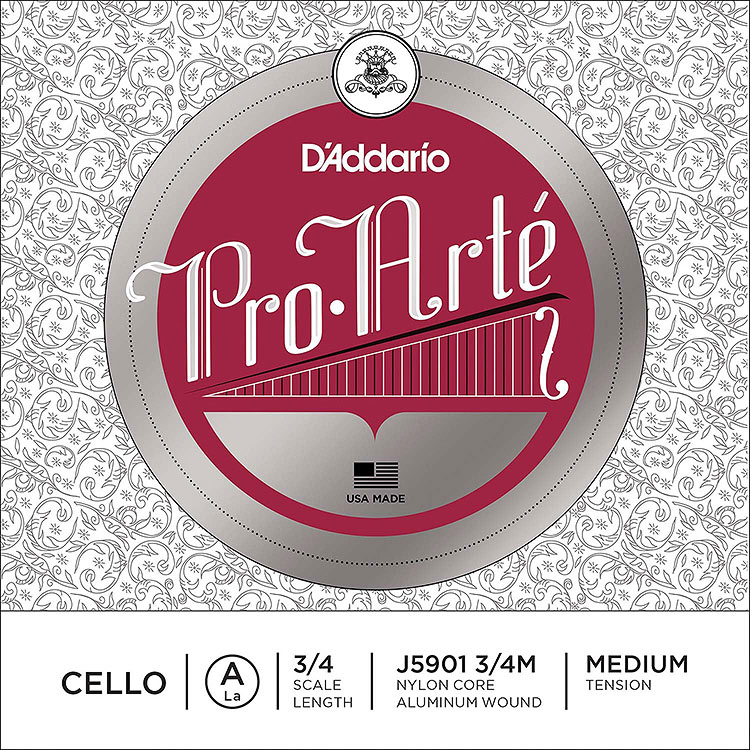 Pro-Arte 3/4 Cello A String - aluminum/nylon: Medium