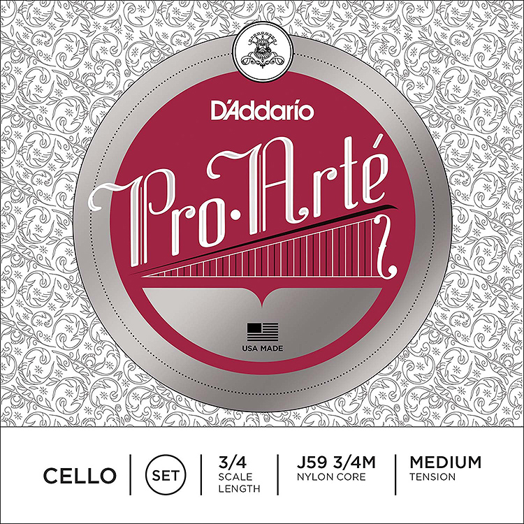 Pro-Arte 3/4 Cello String Set: Medium