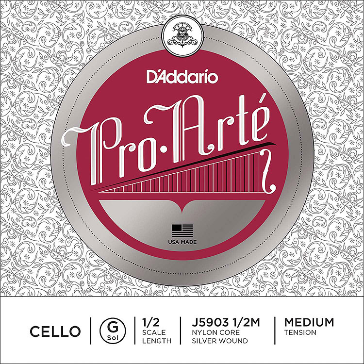 Pro-Arte 1/2 Cello G String - silver/nylon: Medium