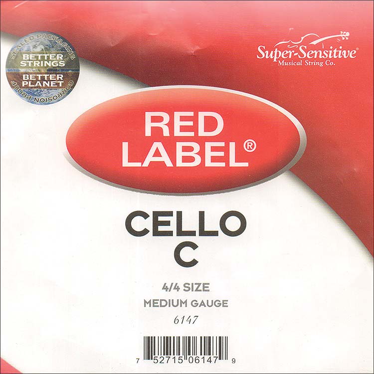 Red Label Cello C String - nickel/steel: Medium