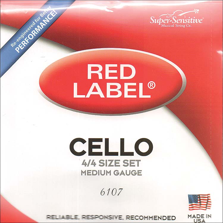 Red Label Cello String Set - Medium