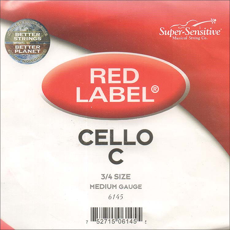 Red Label 3/4 Cello C String - nickel/steel