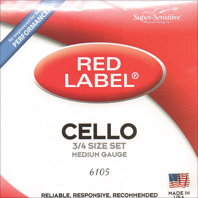 Red Label 3/4 Cello String Set
