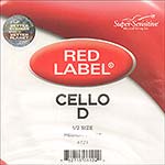 Red Label 1/2 Cello D String - nickel/steel