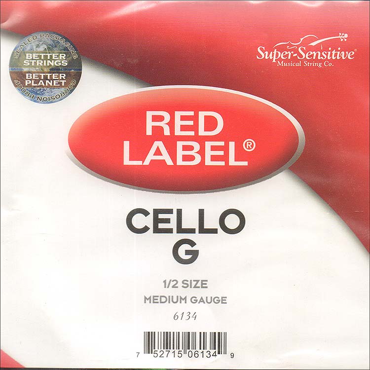 Red Label 1/2 Cello G String - nickel/steel