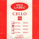 Red Label 1/4 Cello G String - nickel/steel
