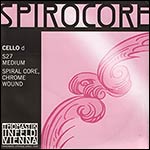 Spirocore Cello D String - chr/steel: Medium