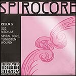 Spirocore Cello G String - tungsten/steel: Medium