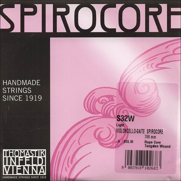 Spirocore Cello G String - tungsten/steel: Thin/weich