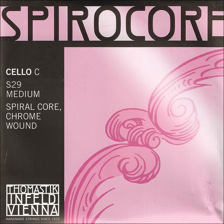 Spirocore Cello C String - chr/steel: Medium