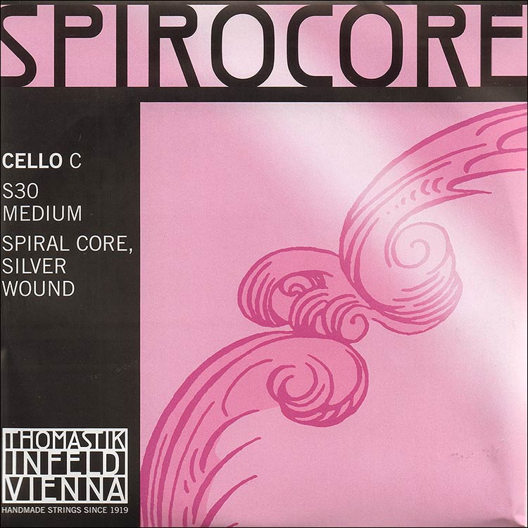 Spirocore Cello C String - silver/steel: Medium