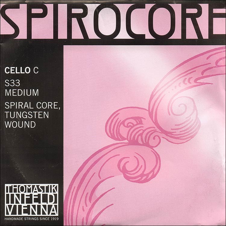 Spirocore Cello C String - tungsten/steel: Medium