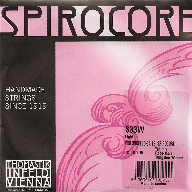 Spirocore Cello C String - tungsten/steel: Thin/Weich