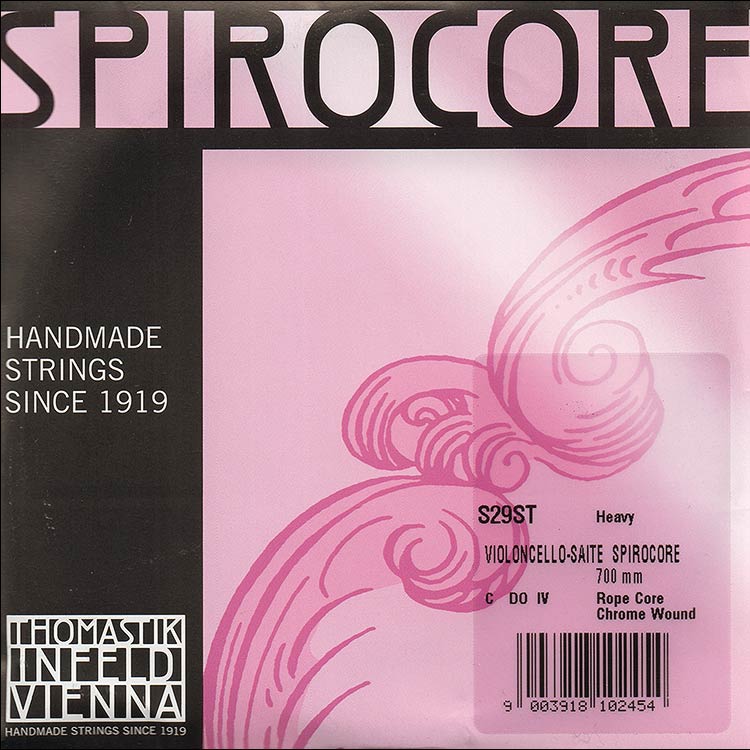 Spirocore Cello C String - chr/steel: thick/stark