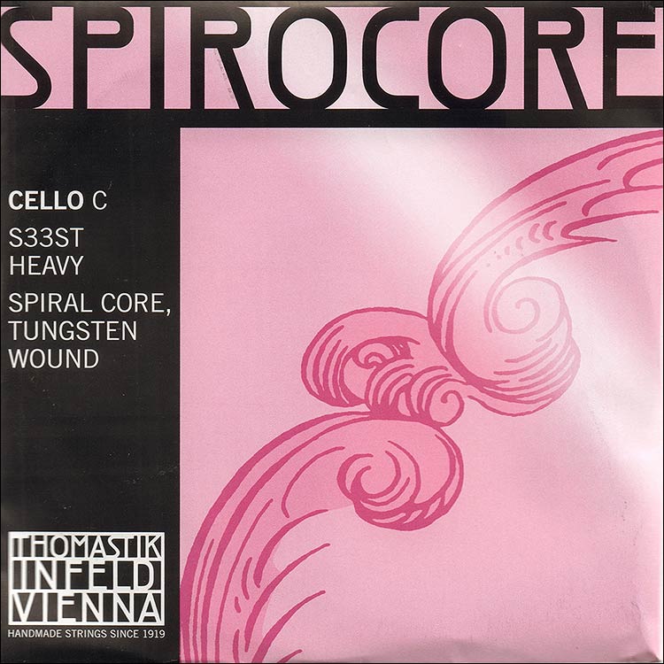 Spirocore Cello C String - tungsten/steel: Thick/Stark
