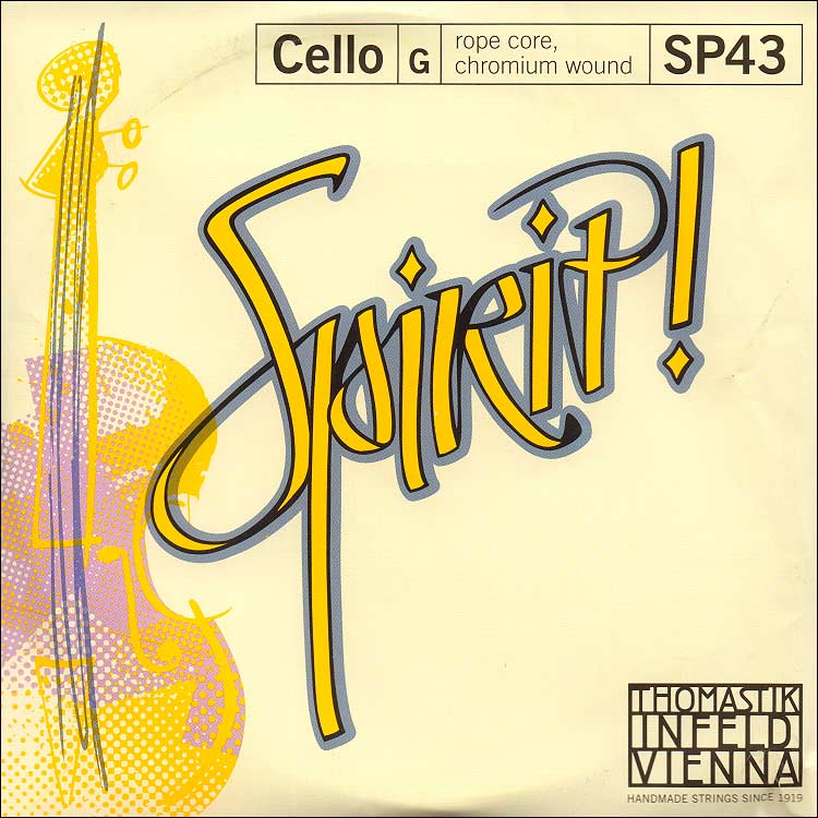 Spirit Cello G String - chromium wound/rope core