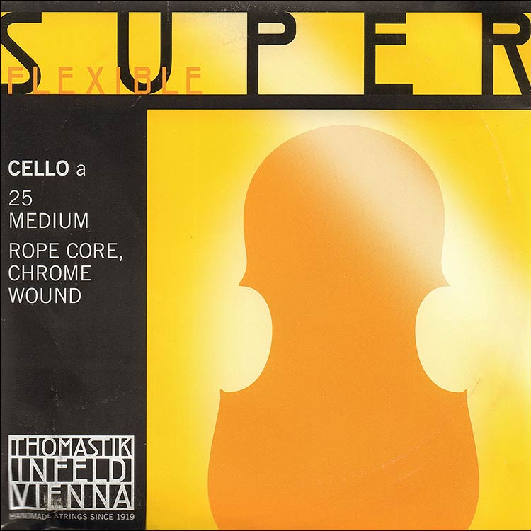 Superflexible Cello A String - chromesteel/steel: Medium