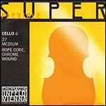 Superflexible Cello D String - chromesteel/steel: Medium