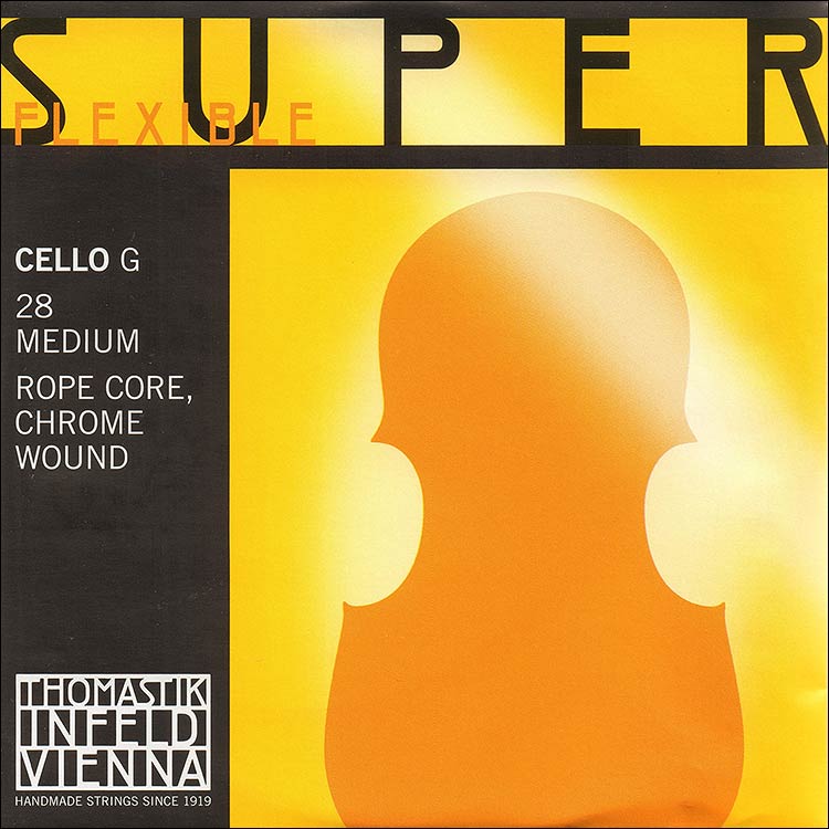 Superflexible Cello G String - chromesteel/steel: Medium