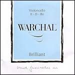 Warchal Brilliant Cello D String - Hyronalium-Silver/Synthetic: Medium