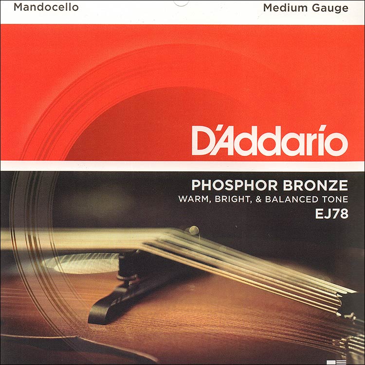 D'Addario EJ78 Mandocello Phosphor Bronze Medium Set (.0220, .0340, .0480, .0740)