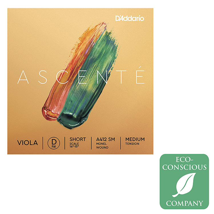 Ascente 14"-15" Viola D String, Monel: Medium
