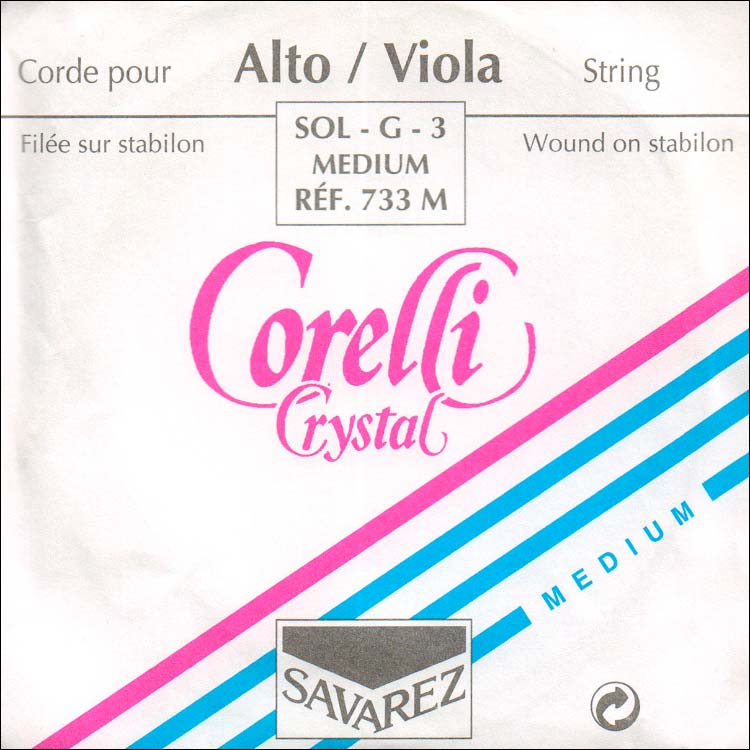 Corelli Crystal Viola G String - silver/stabilon: Medium