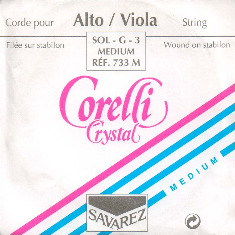 Corelli Crystal Viola G String - silver/stabilon: Medium
