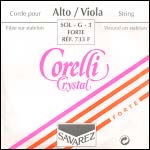 Corelli Crystal Viola G String - silver/stabilon: Fort-high