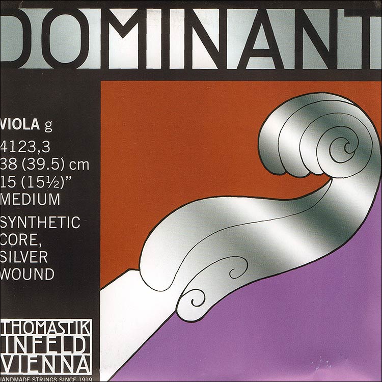 Dominant 16"-17" Viola G String - Silver/Perlon: Medium